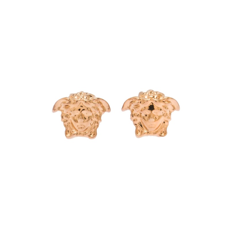 Medusa Head Earrings in Gold-Tone Brass Man