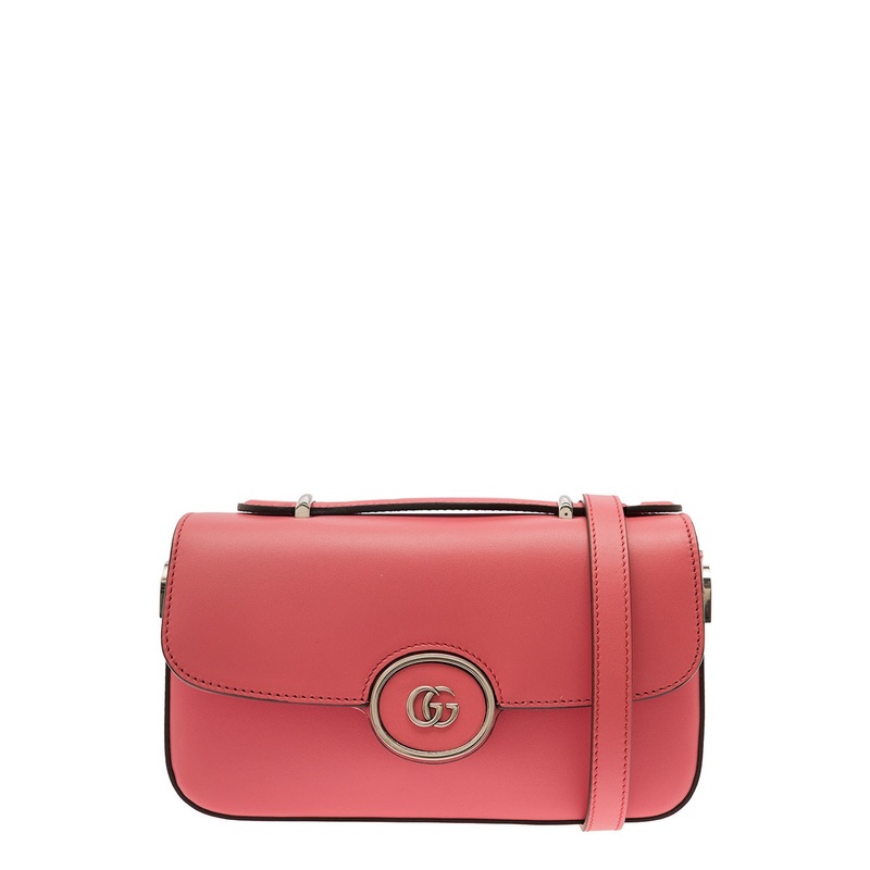 ‘Petite GG’ Mini Pink Shoulder Bag with Double G Detail in Leather Woman