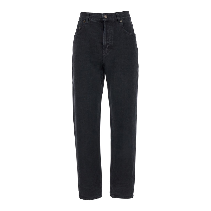 ‘Vanessa’ Black Five-Pocket Style Jeans in Cotton Woman