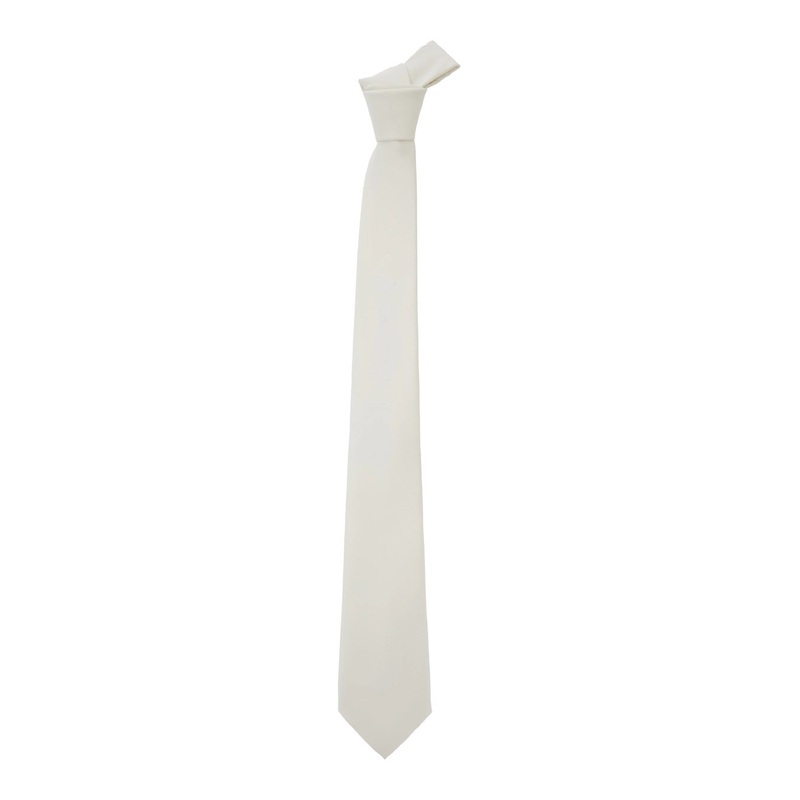 White Classic Tie in Fabric Man