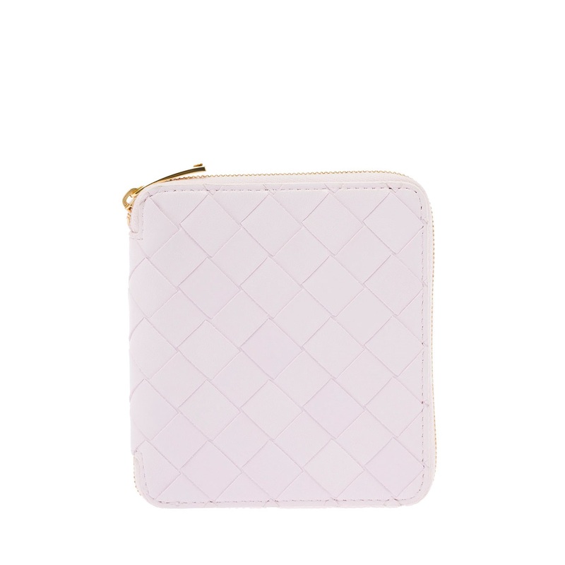 Bottega Veneta Woman’s Lilac Intreccio Nappa Leather Wallet