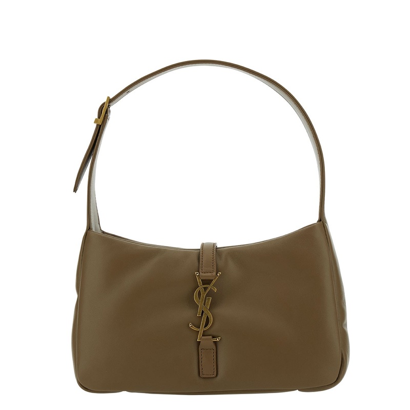 ‘Le 5  7 Padded’ Beige Shoulder Bag with Logo Detail in Padded Leather Woman