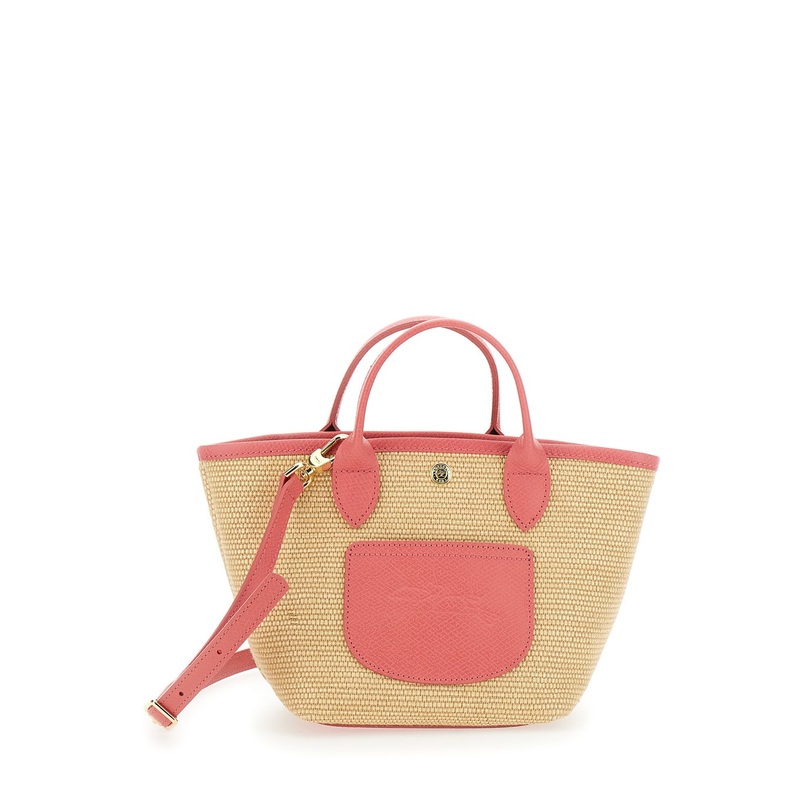 ‘Le Pliage XS’ Pink Handbag with Logo Embossed on the Front in Fabric and Leather Blend Woman
