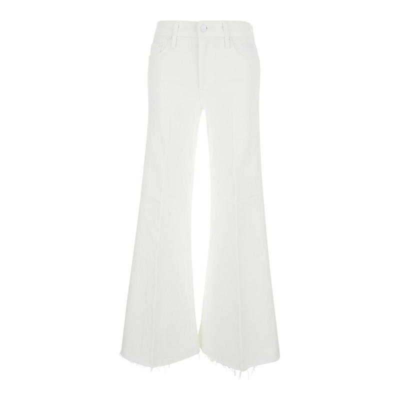 White Flared Jeans in Denim Woman