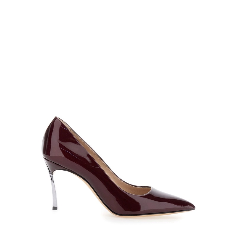 Bordeaux Pumps with High Stiletto Heel in Patent Leather Woman