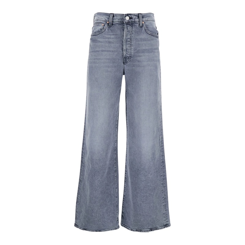 ‘The Ditcher Roller Sneak’ Grey Jeans with Logo Embroidery on the Rear and Logo Patch on the Rear in Denim Woman