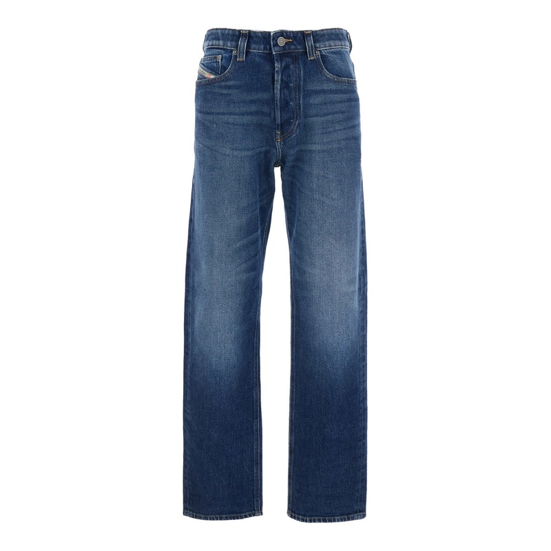 ‘1988 D-Ark’ Blue Jeans with Belt Loops and Logo Patch on the Rear in Denim Woman