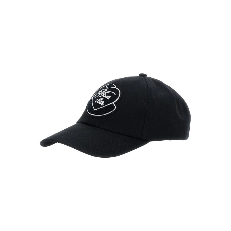 Black Baseball Cap with Logo Embroidery on the Front in Cotton Woman