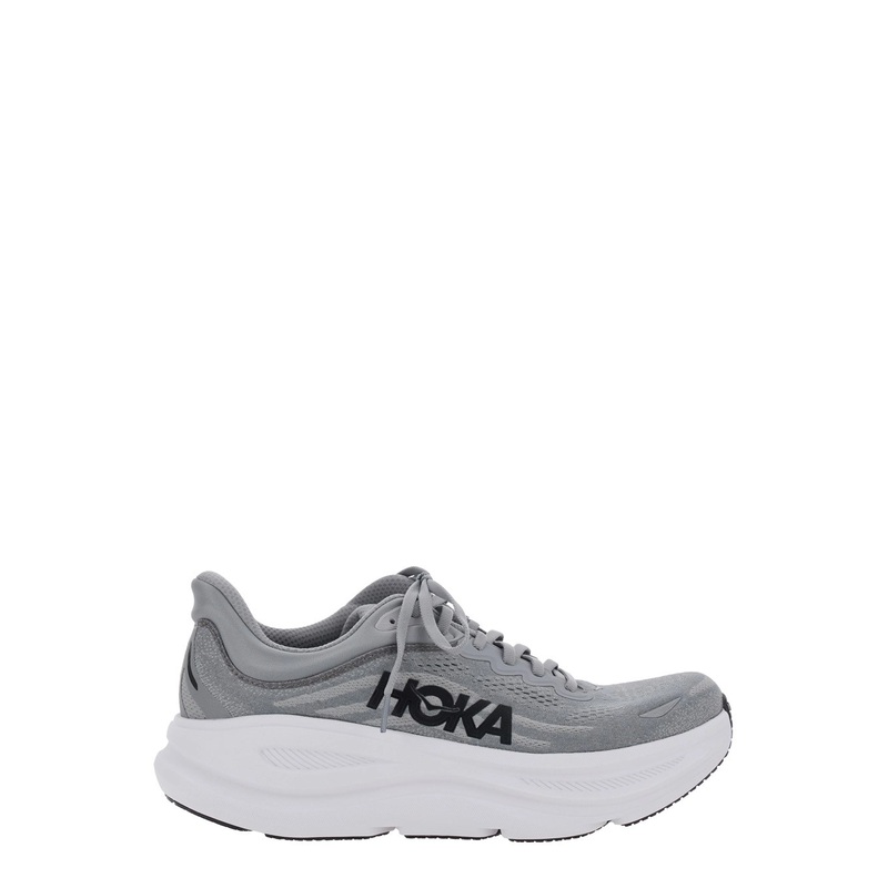 ‘Bondi 9’ Grey Low Top Sneakers with Maxi Logo Lettering on the Side in Tech Fabric Unisex