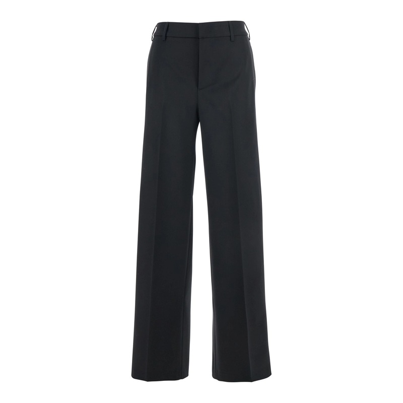 Black Five Pocket Trousers in Wool Blend Woman