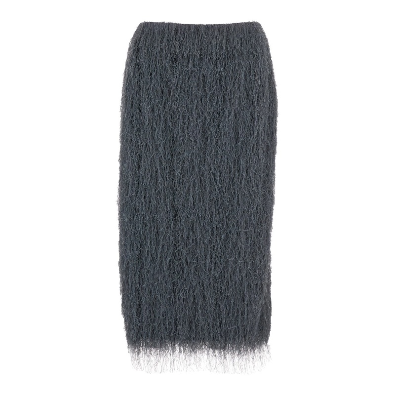 ‘Sokna Tris’ Grey Skirt with Brushed Effect in Tech Fabric Woman