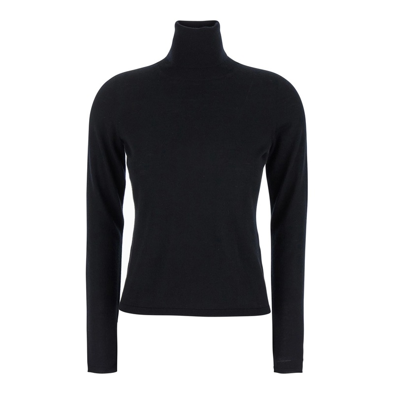 ‘Adda’ Black High Neck Sweater in Cashmere Woman