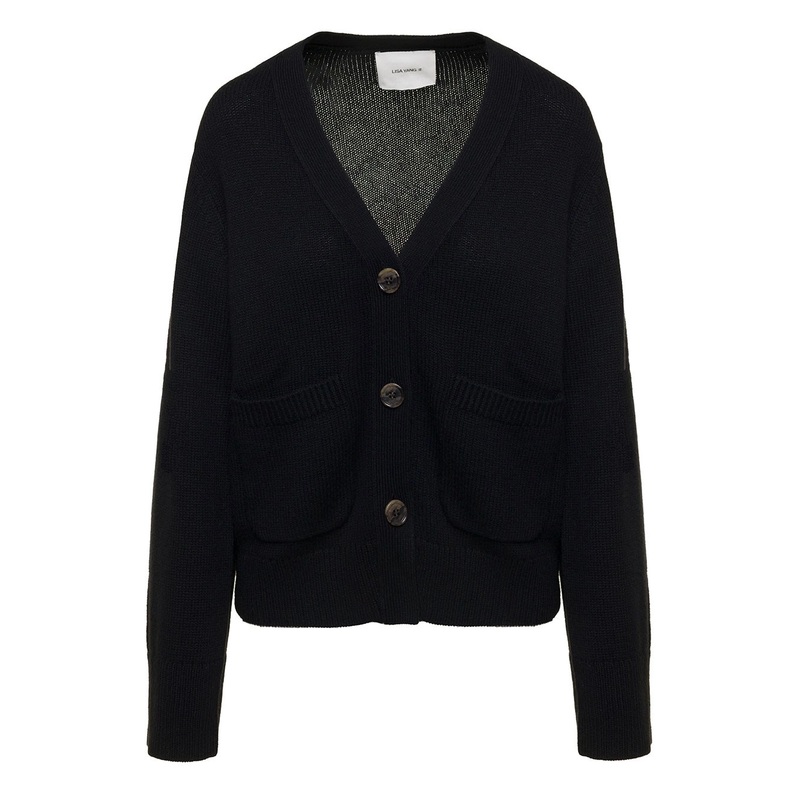‘Danni’ Black Knitted Cardigan in Cashmere Woman