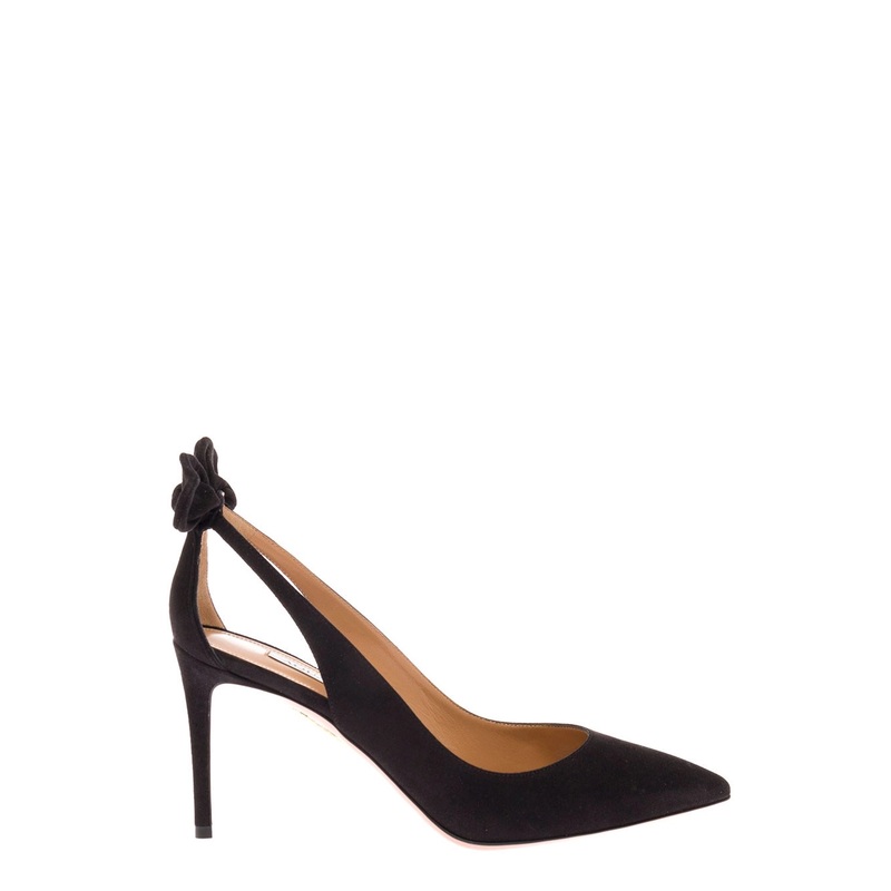 Aquazzurra Woman’s Deneuve Black Suede Pumps