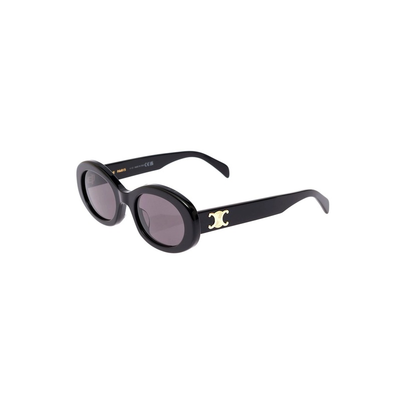 Cline Woman’s Triomphe Black Acetate Sunglasses with logo