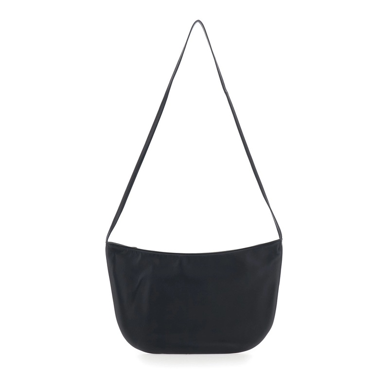 ‘EW Izzy’ Black Shoulder Bag with Thin Strap in Smooth Leather Woman