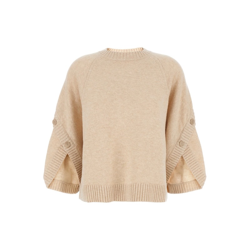 ‘Ampex’ Beige Crewneck Sweater in Wool and Cashmere Woman
