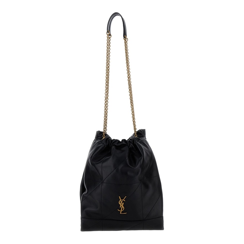 ‘Jamie 4.3 Pochon’ Black Crossbody Bag with Cassandre in Quilted Leather Woman