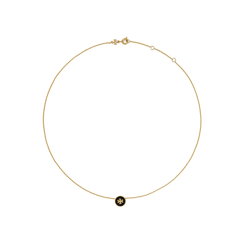 ‘Kira’ Metallic Necklace with Pendant and Rear Lobster Claw Closure in Brass Blend Woman