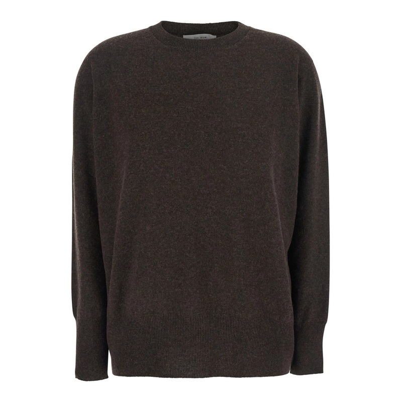 ‘Leilani’ Brown Crewneck Sweater in Cashmere Woman