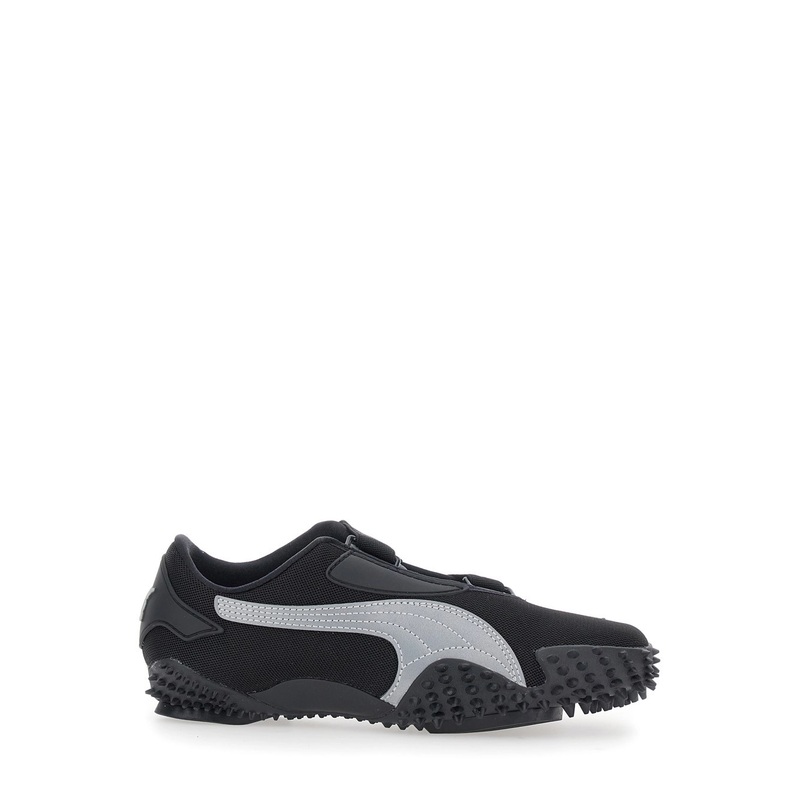 ‘Mostro OG’ Black Low-Top Sneakers with Logo on Heel in Fabric Unisex