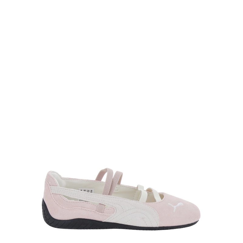 ‘Speedcat Ballet’ Pink Sneaker with Embroidered Logo on the Front and Elastic Band in Suede Woman
