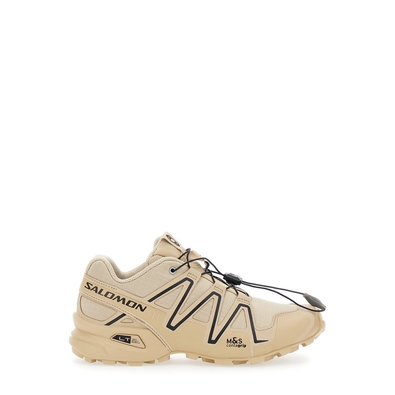 ‘Speedcross 3’ Beige Low Top Sneakers with Mesh Panels and Rubber Sole in Tech Fabric Unisex
