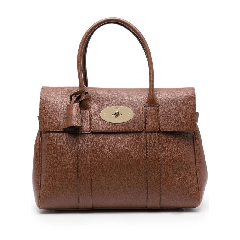 Bayswater Brown Leather Handbag Mulberry Woman