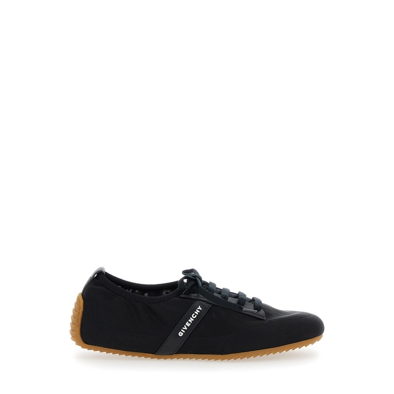 Black Sneaker with Logo Lettering on the Side in Fabric Woman