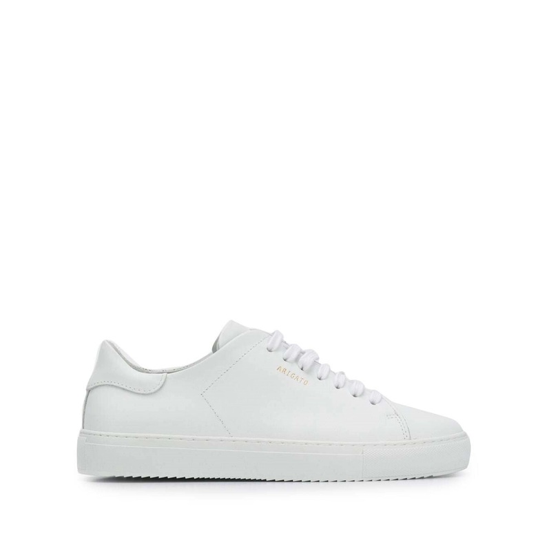 ‘Clean 90’ White Sneakers with Printed Logo in Leather Woman Axel Arigato