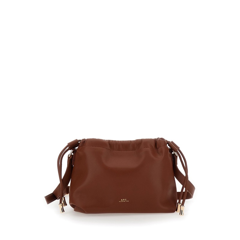 ‘Ninon Mini’ Brown Crossbody Bag with Embossed Logo on the Front and Adjustable Shoulder Strap in Ecoleather Woman