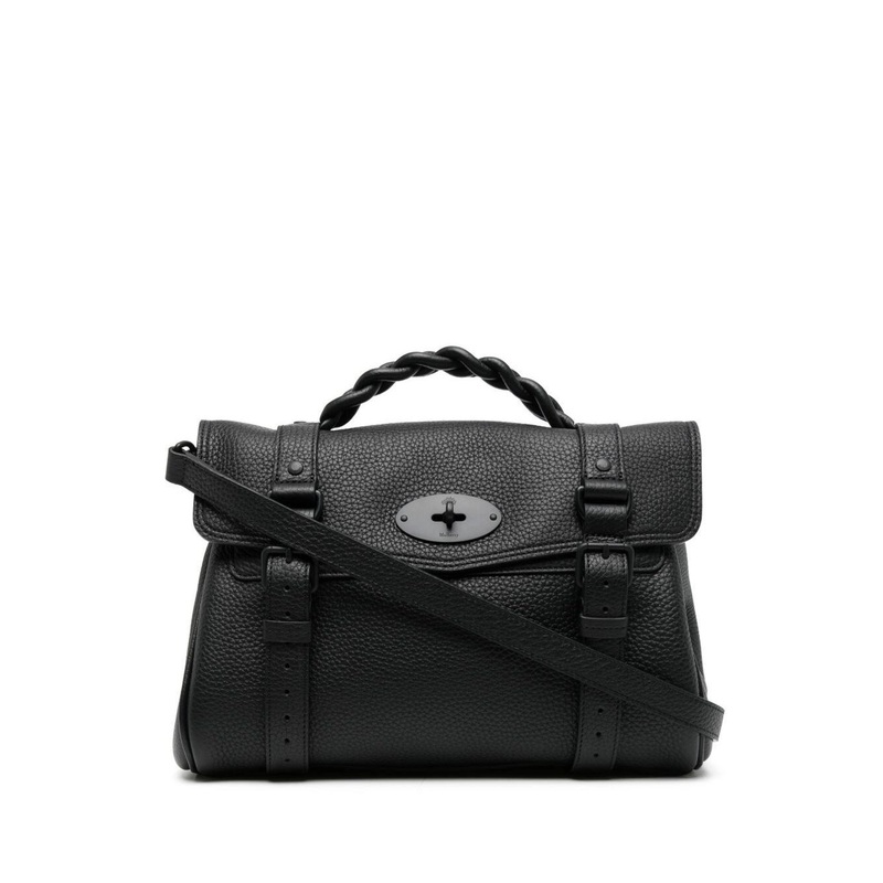 Alexa Heavy  Black Leather Handbag Mulberry Woman