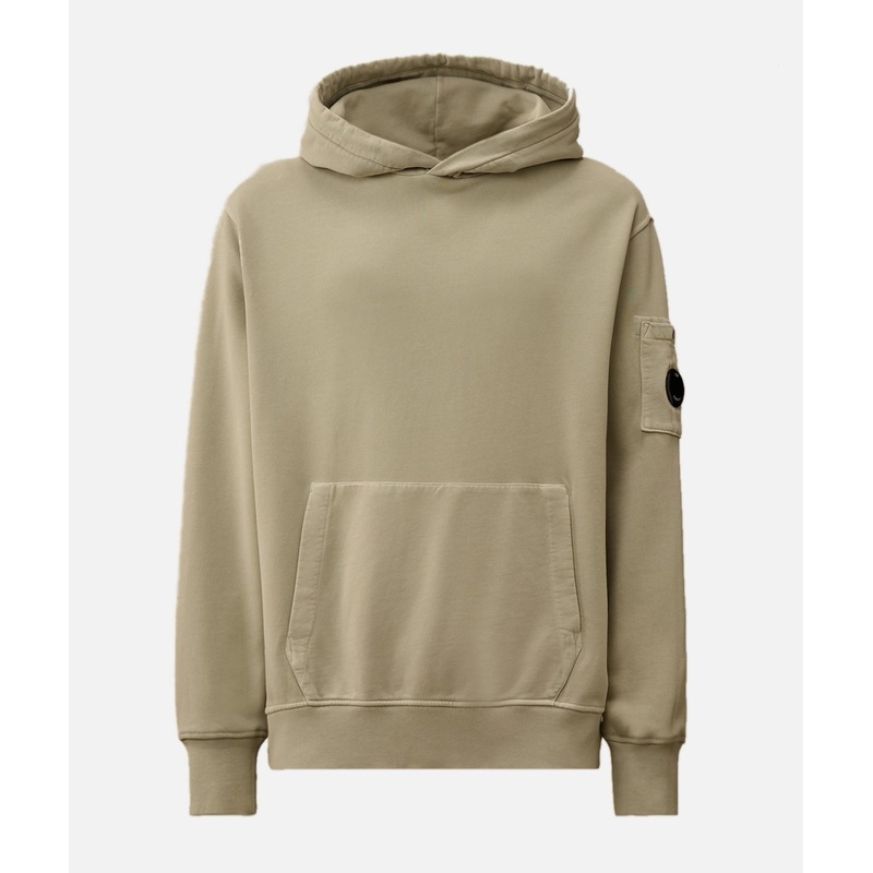 C.P. COMPANY Brushed and frosted fleece hoodie