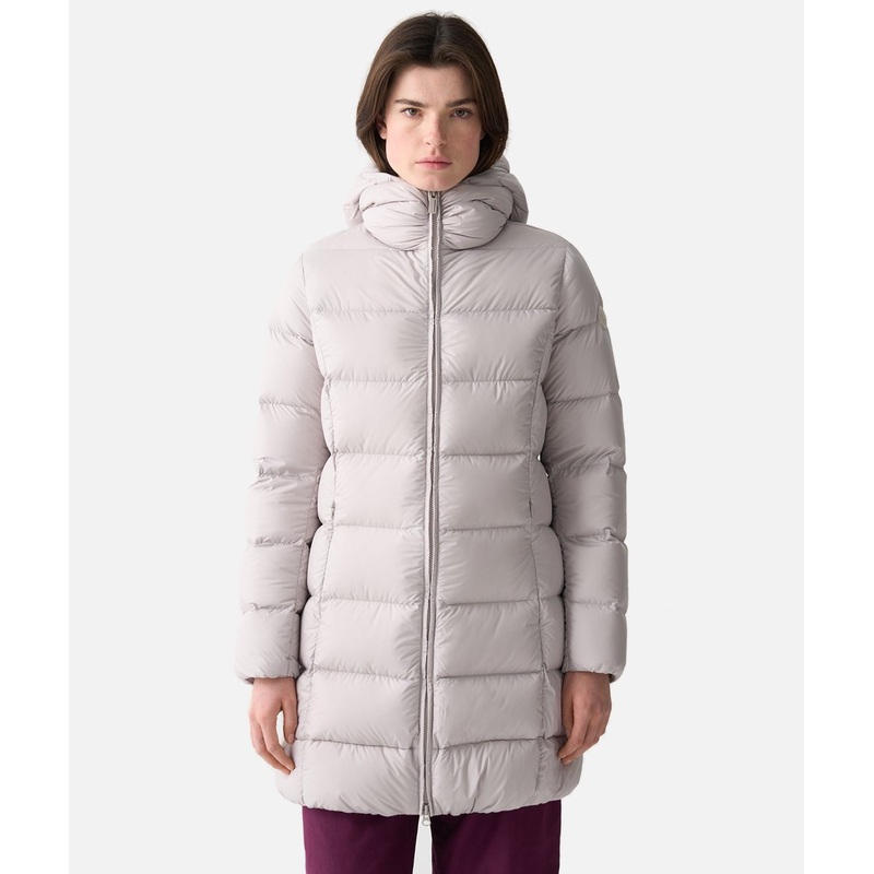 COLMAR DONNA Long opaque down jacket with hood