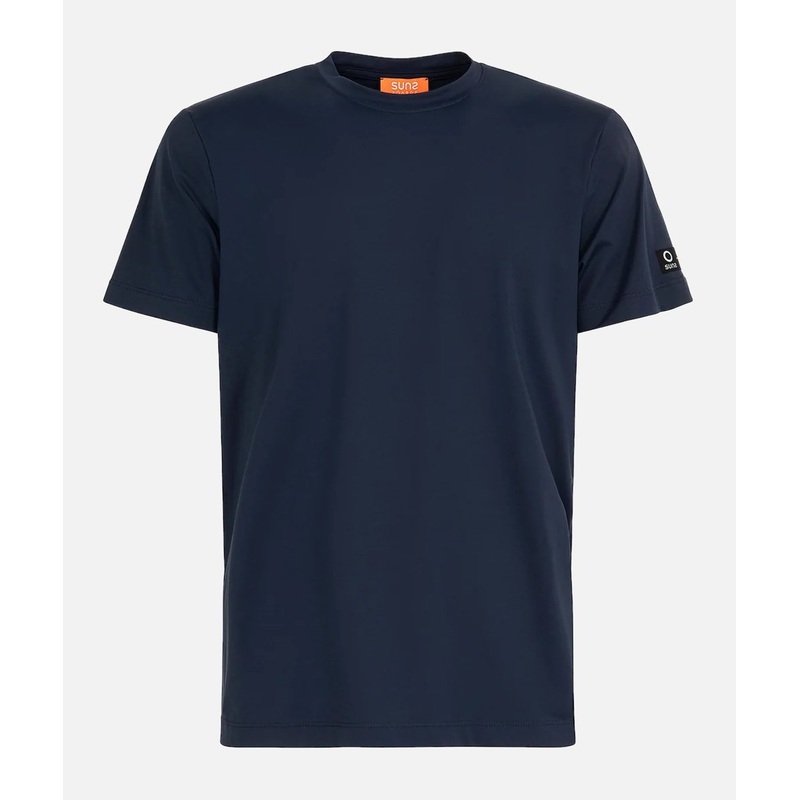 SUNS Paul Neck T-shirt in stretch jersey