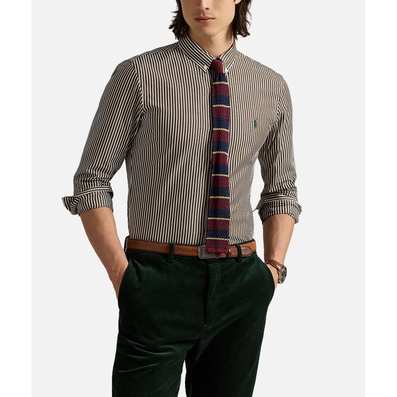 POLO RALPH LAUREN UOMO Slim Fit Striped Stretch Poplin Shirt