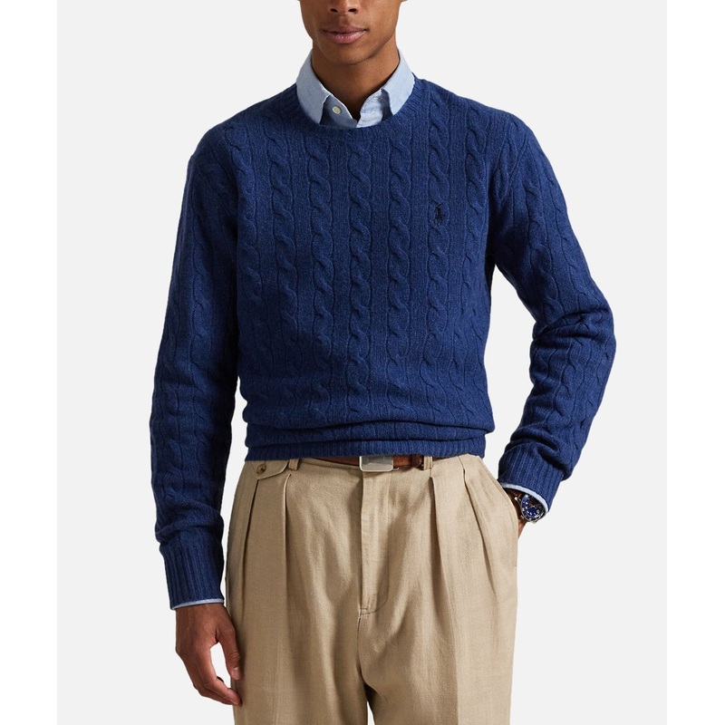 POLO RALPH LAUREN UOMO Wool and cashmere cable knit sweater