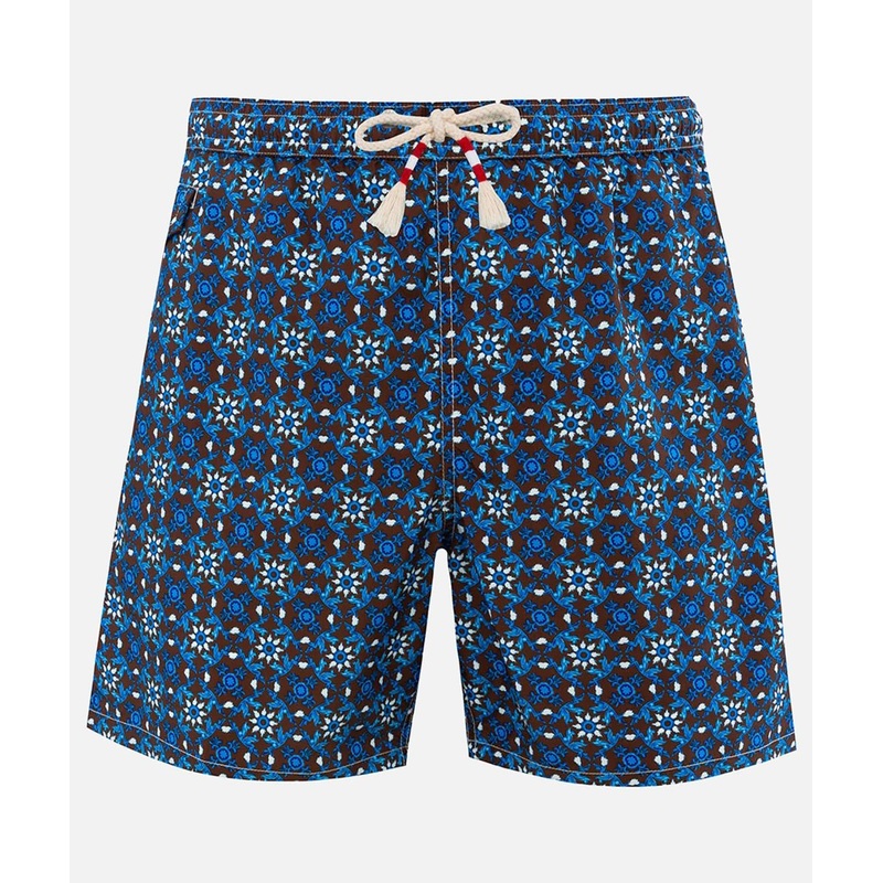 MC2 SAINT BARTH UOMO Men’s boxer swimsuit in lightweight fabric Lighting 70 with majolica print