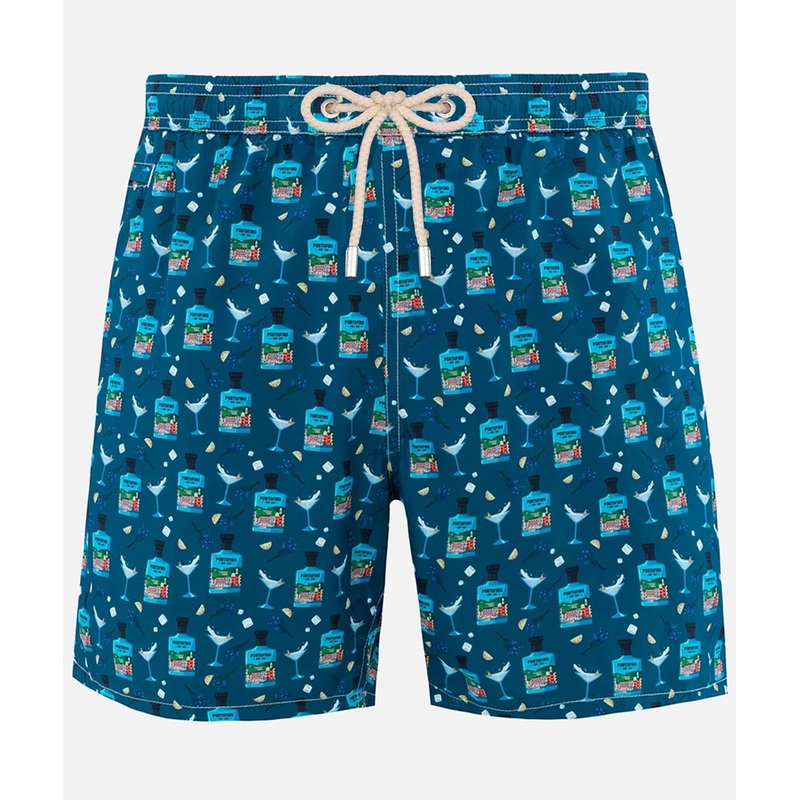 MC2 SAINT BARTH UOMO Men’s Boxer Swimsuit in Lightweight Fabric Lighting Micro Fantasy with Gin Toni