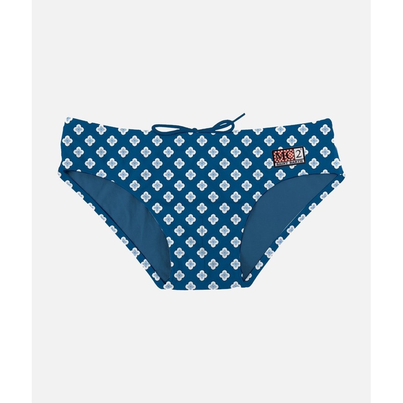 MC2 SAINT BARTH UOMO Men’s Swimsuit Briefs Blue with Micro Tie Print